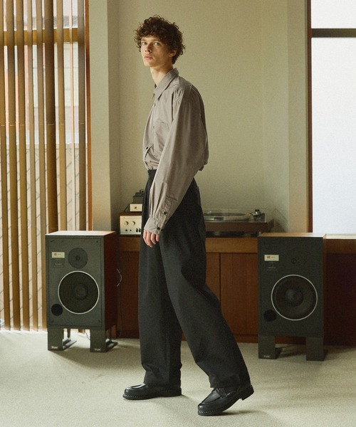 Bleme(ブレム)の「【販売中止】マルチカラーリラックス長袖ブロードシャツ(シャツ/ブラウス・メンズ・カーキ/ダークブラウン/ライトブルー/ベージュ・L/M/XL/S)」の20枚目の写真