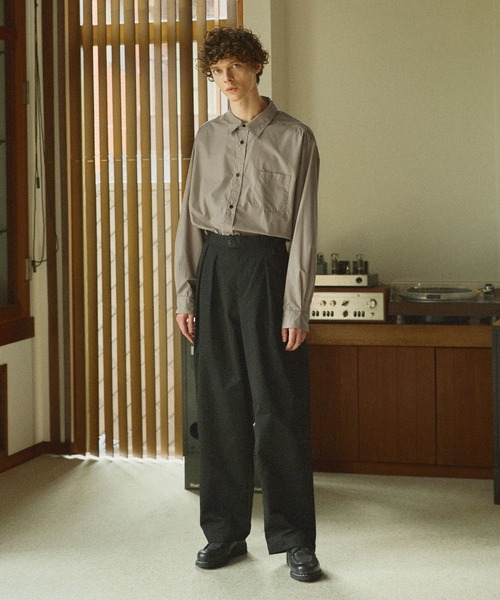 Bleme(ブレム)の「【販売中止】マルチカラーリラックス長袖ブロードシャツ(シャツ/ブラウス・メンズ・カーキ/ダークブラウン/ライトブルー/ベージュ・L/M/XL/S)」の22枚目の写真