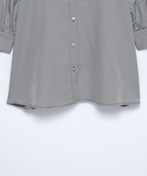 ☆ 千鳥柄/無地BIGカラーシャツワンピース 36350（ワンピース