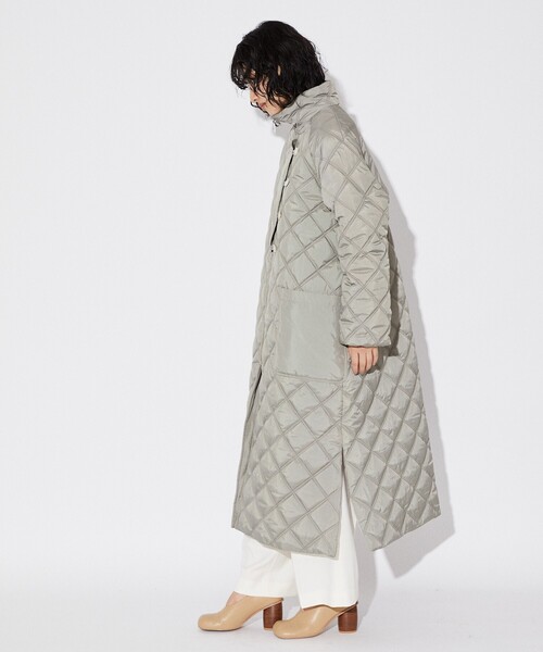 Firsthand（ファーストハンド）の「Firsthand/ファーストハンド リサイクルキルトロングコート / キルトダウンコート / キルティング / 中綿ダウンジャケット（ダウンジャケット/コート・レディース・オリーブ/ブラック・FREE）」の21枚目の写真