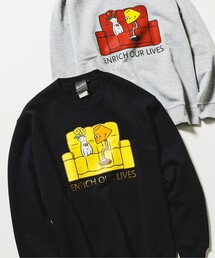 BEAMS T / ENRICH クルーネック スウェット