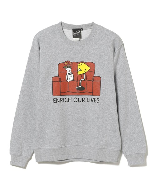 BEAMS T（ビームスティー）の「BEAMS T / ENRICH クルーネック スウェット（スウェット・メンズ・ネイビー/グレー・L/S/XL/M）」の3枚目の写真