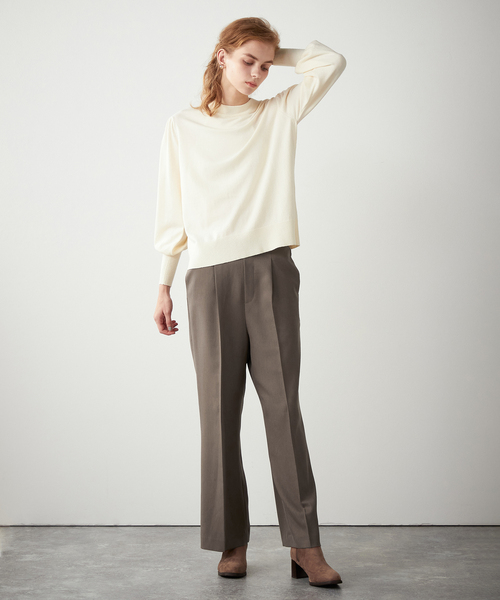 LE SOUK HOLIDAY(ルスークホリデー)の「スマートワイドパンツ(スラックス・レディース・ネイビー/モカ/ブラック・M/S/L)」の12枚目の写真