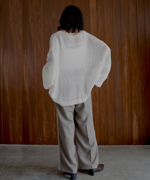 hellam（へラム）の「TRツイル/ピンストライプサイドラインタックパンツ（スラックス・レディース・ブラック/グレー/グレイッシュベージュ/グレー系・FREE）」の15枚目の写真