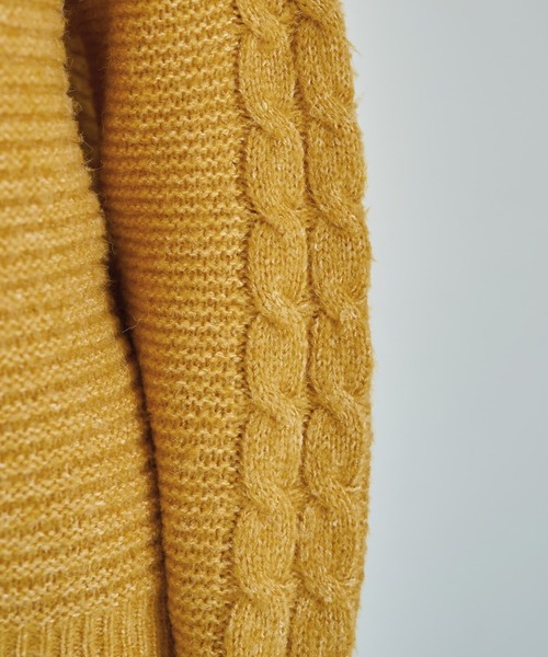 袖だけケーブル編みニットプルオーバー（ニット/セーター）｜STYLE