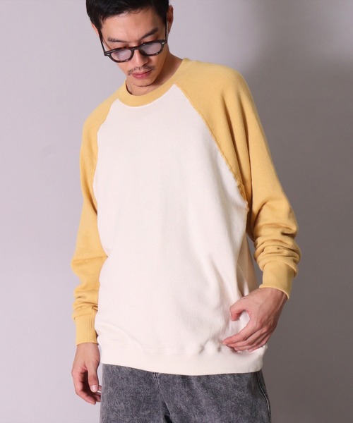 JEMORGAN（ジェーイーモーガン）の「(LK)【JEMORGAN】柔編み 裏毛 スウェット プルオーバー（スウェット・メンズ・グリーン/グレイッシュベージュ/チャコールグレー/マスタード・MEDIUM/X-LARGE/LARGE）」の4枚目の写真