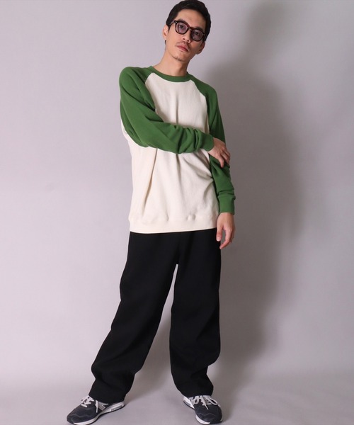 JEMORGAN（ジェーイーモーガン）の「(LK)【JEMORGAN】柔編み 裏毛 スウェット プルオーバー（スウェット・メンズ・グリーン/グレイッシュベージュ/チャコールグレー/マスタード・MEDIUM/X-LARGE/LARGE）」の7枚目の写真