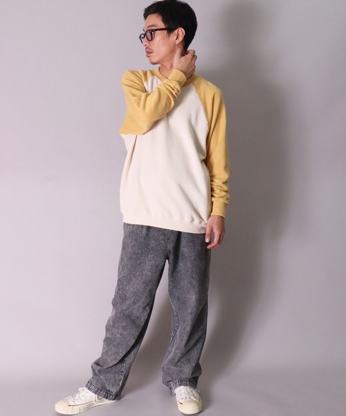 JEMORGAN（ジェーイーモーガン）の「(LK)【JEMORGAN】柔編み 裏毛 スウェット プルオーバー（スウェット・メンズ・グリーン/グレイッシュベージュ/チャコールグレー/マスタード・MEDIUM/X-LARGE/LARGE）」の8枚目の写真