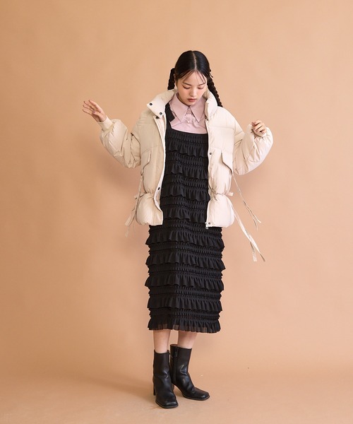 paravion（パラビオン）の「サイドリボン中綿ダウンコート（ダウンジャケット/コート・レディース・アイボリー・FREE）」の6枚目の写真