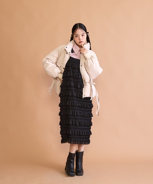 paravion（パラビオン）の「サイドリボン中綿ダウンコート（ダウンジャケット/コート・レディース・アイボリー・FREE）」の11枚目の写真