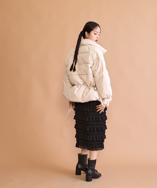 paravion（パラビオン）の「サイドリボン中綿ダウンコート（ダウンジャケット/コート・レディース・アイボリー・FREE）」の13枚目の写真