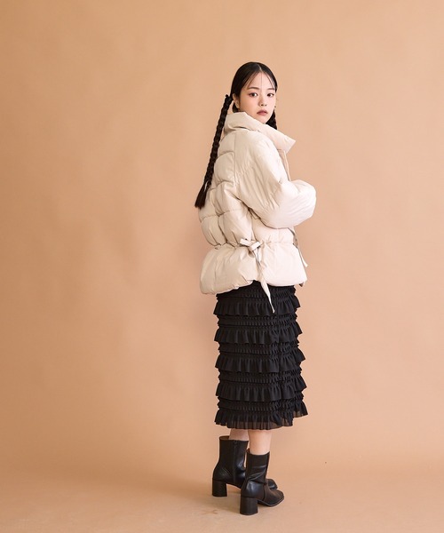 paravion（パラビオン）の「サイドリボン中綿ダウンコート（ダウンジャケット/コート・レディース・アイボリー・FREE）」の14枚目の写真