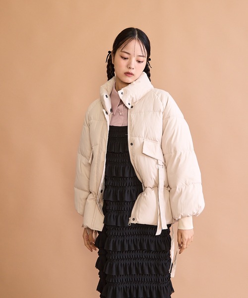 paravion（パラビオン）の「サイドリボン中綿ダウンコート（ダウンジャケット/コート・レディース・アイボリー・FREE）」の18枚目の写真