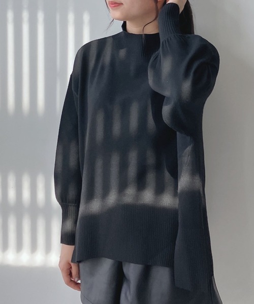 AS KNOW AS plus（アズノゥアズプラス）の「☆マシュマロニットプルオーバー（ニット/セーター・レディース・ブルー/ブラック/ライトグレー/ダークグリーン/オフホワイト/レッド/ラベンダー/ライトグリーン・FREE）」の2枚目の写真