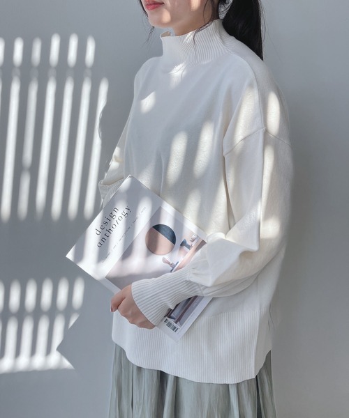 AS KNOW AS plus（アズノゥアズプラス）の「☆マシュマロニットプルオーバー（ニット/セーター・レディース・ブルー/ブラック/ライトグレー/ダークグリーン/オフホワイト/レッド/ラベンダー/ライトグリーン・FREE）」の18枚目の写真