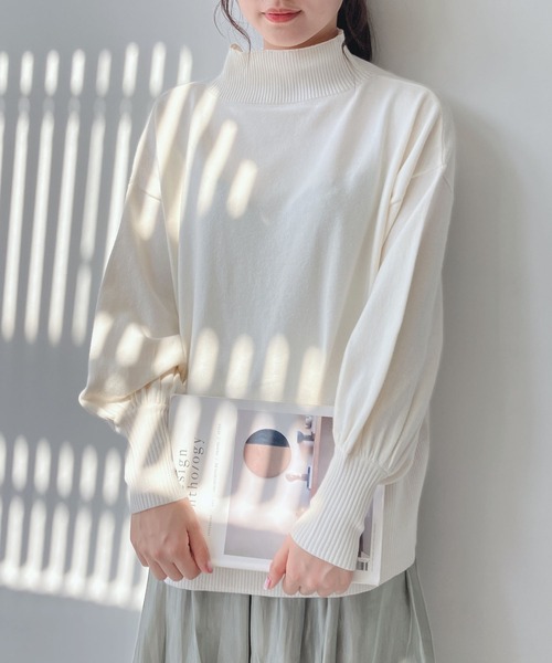 AS KNOW AS plus（アズノゥアズプラス）の「☆マシュマロニットプルオーバー（ニット/セーター・レディース・ブルー/ブラック/ライトグレー/ダークグリーン/オフホワイト/レッド/ラベンダー/ライトグリーン・FREE）」の20枚目の写真