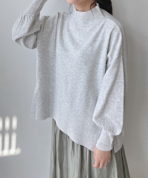 AS KNOW AS plus（アズノゥアズプラス）の「☆マシュマロニットプルオーバー（ニット/セーター・レディース・ブルー/ブラック/ライトグレー/ダークグリーン/オフホワイト/レッド/ラベンダー/ライトグリーン・FREE）」の22枚目の写真