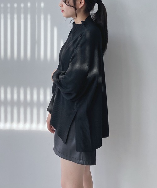 AS KNOW AS plus（アズノゥアズプラス）の「☆マシュマロニットプルオーバー（ニット/セーター・レディース・ブルー/ブラック/ライトグレー/ダークグリーン/オフホワイト/レッド/ラベンダー/ライトグリーン・FREE）」の10枚目の写真