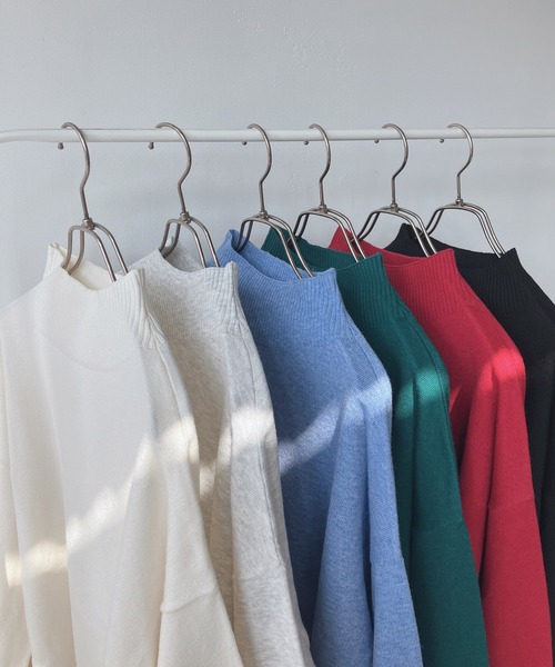 AS KNOW AS plus（アズノゥアズプラス）の「☆マシュマロニットプルオーバー（ニット/セーター・レディース・ブルー/ブラック/ライトグレー/ダークグリーン/オフホワイト/レッド/ラベンダー/ライトグリーン・FREE）」の16枚目の写真