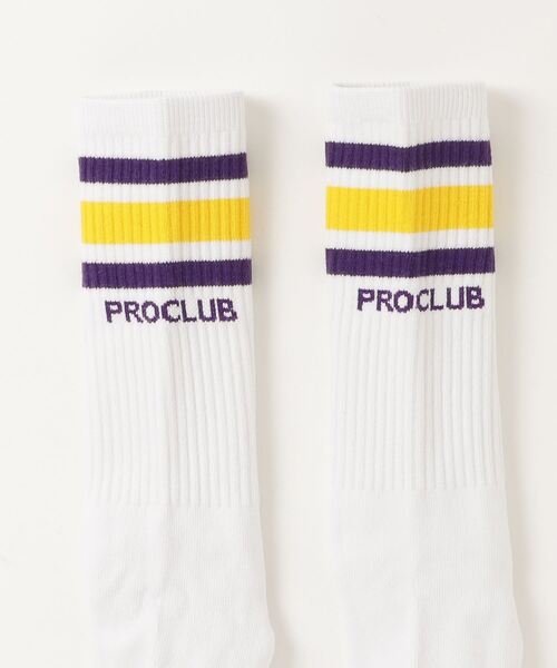 PRO CLUB （プロクラブ）の「Pro Club/プロクラブ STRIPE CREW SOCK 靴下（ソックス/靴下・メンズ・ホワイト系3/ブラック/ホワイト系1/ホワイト系2・L/M）」の5枚目の写真