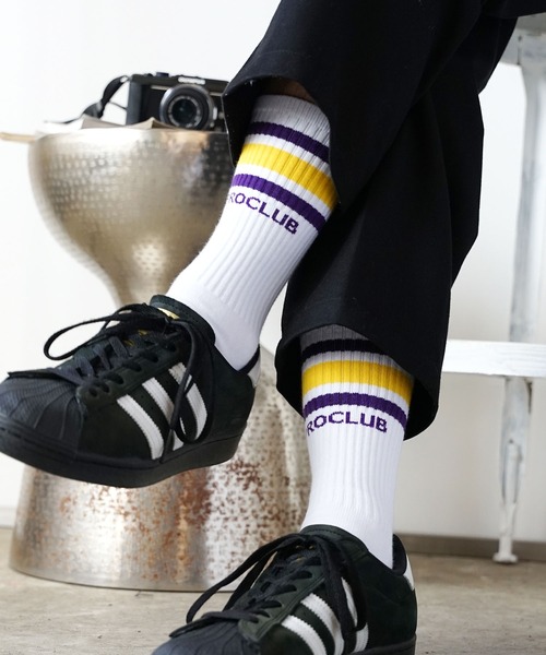 PRO CLUB （プロクラブ）の「Pro Club/プロクラブ STRIPE CREW SOCK 靴下（ソックス/靴下・メンズ・ホワイト系3/ブラック/ホワイト系1/ホワイト系2・L/M）」の20枚目の写真