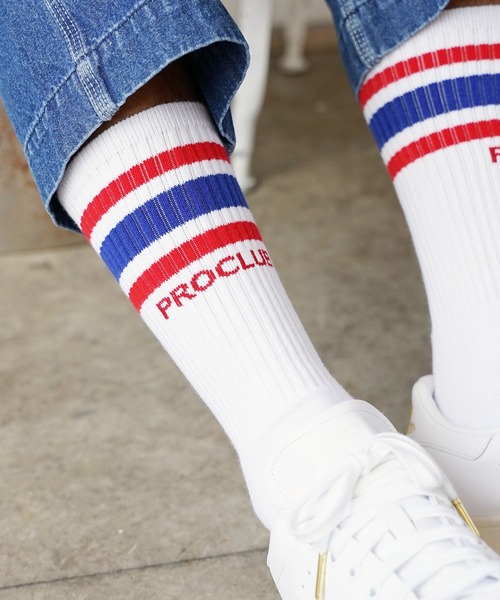 PRO CLUB （プロクラブ）の「Pro Club/プロクラブ STRIPE CREW SOCK 靴下（ソックス/靴下・メンズ・ホワイト系3/ブラック/ホワイト系1/ホワイト系2・L/M）」の16枚目の写真