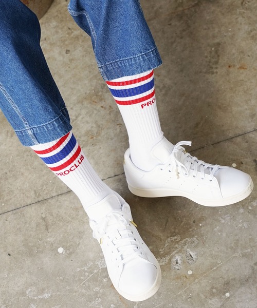 PRO CLUB （プロクラブ）の「Pro Club/プロクラブ STRIPE CREW SOCK 靴下（ソックス/靴下・メンズ・ホワイト系3/ブラック/ホワイト系1/ホワイト系2・L/M）」の17枚目の写真