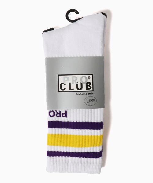 PRO CLUB （プロクラブ）の「Pro Club/プロクラブ STRIPE CREW SOCK 靴下（ソックス/靴下・メンズ・ホワイト系3/ブラック/ホワイト系1/ホワイト系2・L/M）」の18枚目の写真