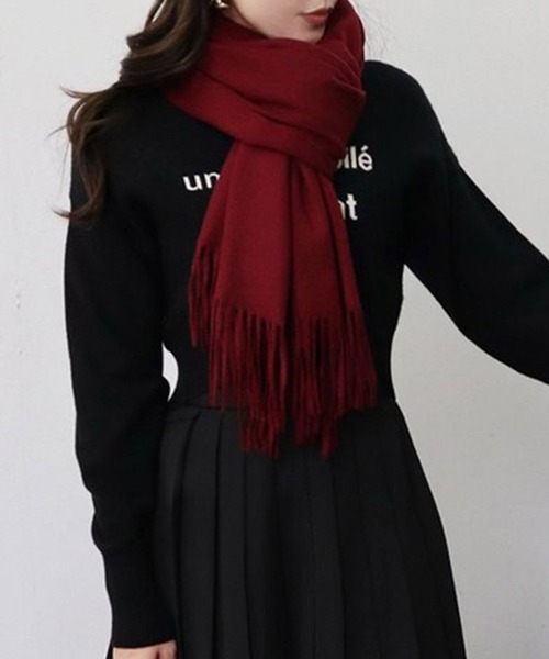 ROYAL PARTY（ロイヤルパーティー）の「ベーシックストール（ストール/ショール・レディース・ブラック/ライトグレー/ボルドー/オフホワイト/ピンク・FREE）」の5枚目の写真