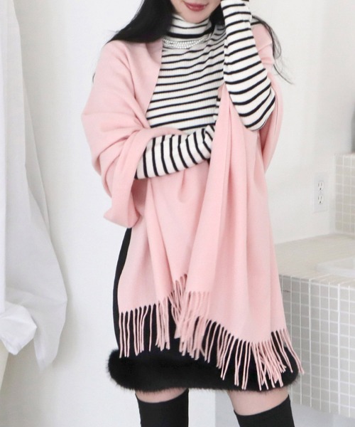 ROYAL PARTY（ロイヤルパーティー）の「ベーシックストール（ストール/ショール・レディース・ブラック/ライトグレー/ボルドー/オフホワイト/ピンク・FREE）」の8枚目の写真