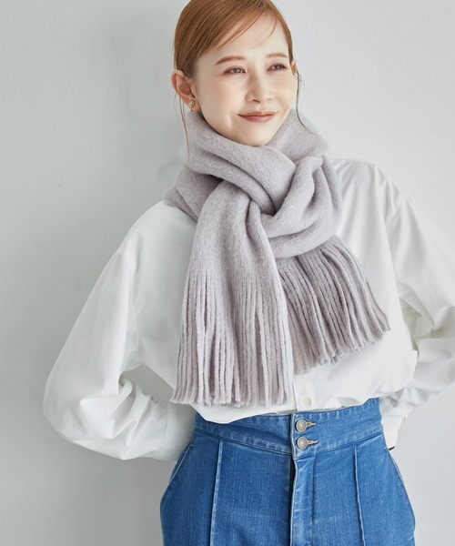 ROPE' PICNIC（ロペピクニック）の「スプリングカラーリサイクルヤーンラッセルストール（ストール/ショール・レディース・ライトグレー/キナリ/ブルー系その他4/イエロー系その他・FREE）」の3枚目の写真