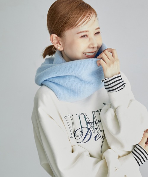 ROPE' PICNIC（ロペピクニック）の「スプリングカラーリサイクルヤーンラッセルストール（ストール/ショール・レディース・ライトグレー/キナリ/ブルー系その他4/イエロー系その他・FREE）」の4枚目の写真