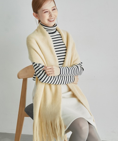 ROPE' PICNIC（ロペピクニック）の「スプリングカラーリサイクルヤーンラッセルストール（ストール/ショール・レディース・ライトグレー/キナリ/ブルー系その他4/イエロー系その他・FREE）」の14枚目の写真