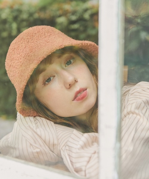 Crisp（クリスプ）の「ボアベルハット（ハット・レディース・オレンジ/ブラック/アイボリー・FREE）」の3枚目の写真