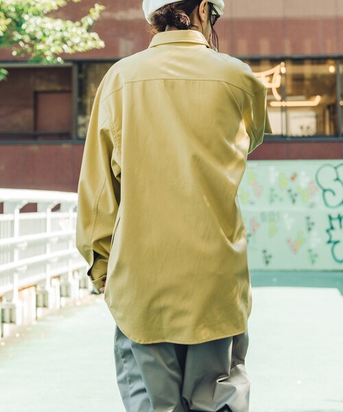 NineMicrophones（ナインマイクロフォンズ）の「FAKE LEATHER SHIRT JKT（シャツ/ブラウス・メンズ・ブラック・MEDIUM/LARGE）」の13枚目の写真
