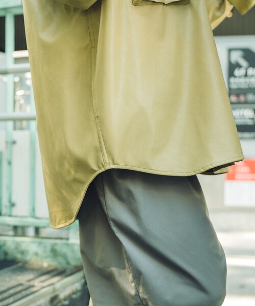 NineMicrophones（ナインマイクロフォンズ）の「FAKE LEATHER SHIRT JKT（シャツ/ブラウス・メンズ・ブラック・MEDIUM/LARGE）」の16枚目の写真