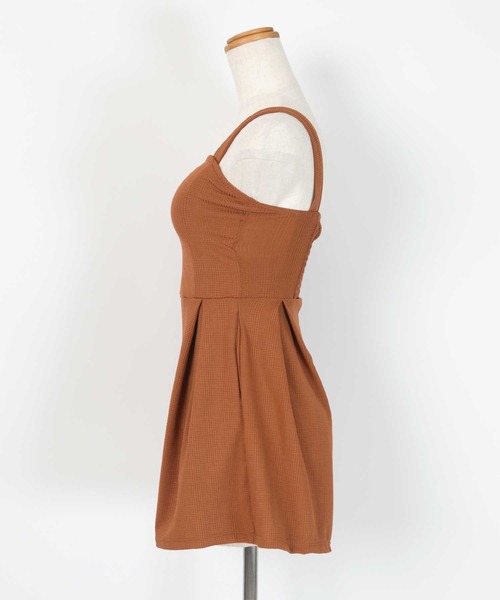 SEA DRESS(シードレス)の「チェック素材ロンパース/ワンピース/セット水着(水着・レディース・オフホワイト/ブラウン/ブラック/グレイッシュベージュ・S/L/M/LL)」の17枚目の写真