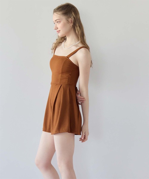 SEA DRESS(シードレス)の「チェック素材ロンパース/ワンピース/セット水着(水着・レディース・オフホワイト/ブラウン/ブラック/グレイッシュベージュ・S/L/M/LL)」の22枚目の写真