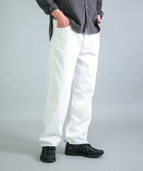 OMNIGOD（オムニゴッド）の「[OMNIGOD mens / オムニゴッド] 10ozホワイトデニム 5Pイージールーズジーンズ（デニムパンツ・メンズ・ホワイト・3/2）」の9枚目の写真