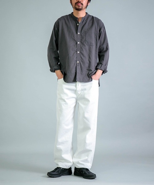 OMNIGOD（オムニゴッド）の「[OMNIGOD mens / オムニゴッド] 10ozホワイトデニム 5Pイージールーズジーンズ（デニムパンツ・メンズ・ホワイト・3/2）」の12枚目の写真