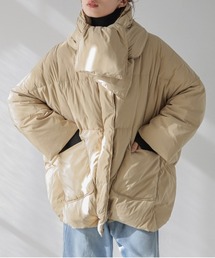 ストール付きダウンコート