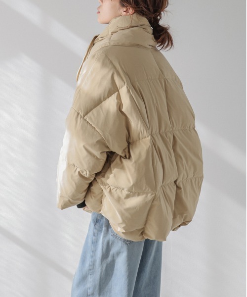 La-gemme（ラジェム）の「ストール付きダウンコート（ダウンジャケット/コート・レディース・アイボリー/ブラック/ベージュ・フリー）」の14枚目の写真