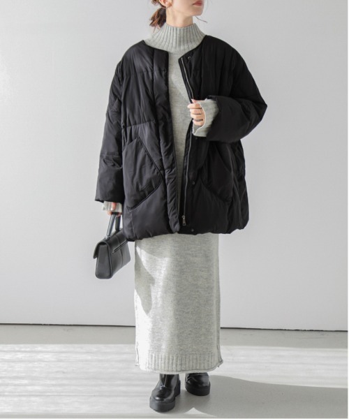 La-gemme（ラジェム）の「ストール付きダウンコート（ダウンジャケット/コート・レディース・アイボリー/ブラック/ベージュ・フリー）」の7枚目の写真