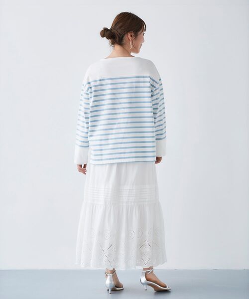 le.coeur blanc(ルクールブラン)の「ボーダーキリカエパネルカットソー(Tシャツ/カットソー・レディース・ブルー系その他3/ベージュ系その他2・38)」の20枚目の写真
