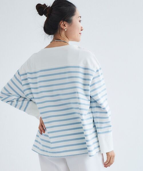 le.coeur blanc(ルクールブラン)の「ボーダーキリカエパネルカットソー(Tシャツ/カットソー・レディース・ブルー系その他3/ベージュ系その他2・38)」の15枚目の写真