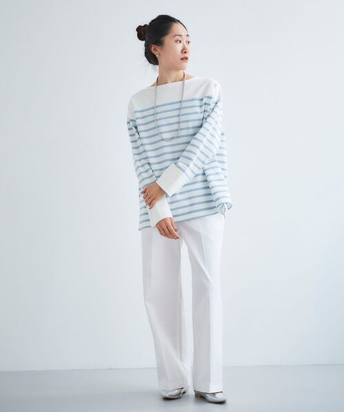 le.coeur blanc(ルクールブラン)の「ボーダーキリカエパネルカットソー(Tシャツ/カットソー・レディース・ブルー系その他3/ベージュ系その他2・38)」の13枚目の写真