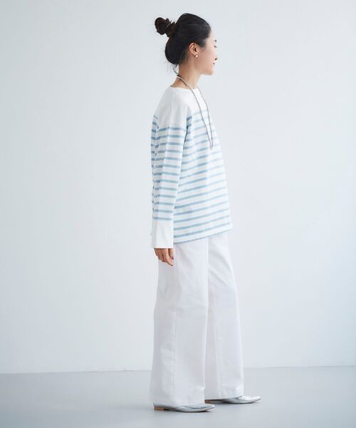 le.coeur blanc(ルクールブラン)の「ボーダーキリカエパネルカットソー(Tシャツ/カットソー・レディース・ブルー系その他3/ベージュ系その他2・38)」の10枚目の写真