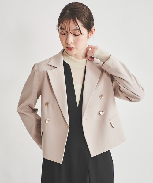 31 Sons de mode（トランテアン　ソン　ドゥ　モード）の「スリットスリーブテーラードジャケット（テーラードジャケット・レディース・ベージュ/ネイビー・36/38）」の3枚目の写真