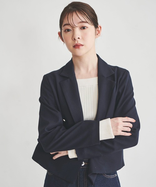 31 Sons de mode（トランテアン　ソン　ドゥ　モード）の「スリットスリーブテーラードジャケット（テーラードジャケット・レディース・ベージュ/ネイビー・36/38）」の19枚目の写真