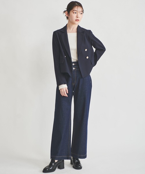 31 Sons de mode（トランテアン　ソン　ドゥ　モード）の「スリットスリーブテーラードジャケット（テーラードジャケット・レディース・ベージュ/ネイビー・36/38）」の20枚目の写真